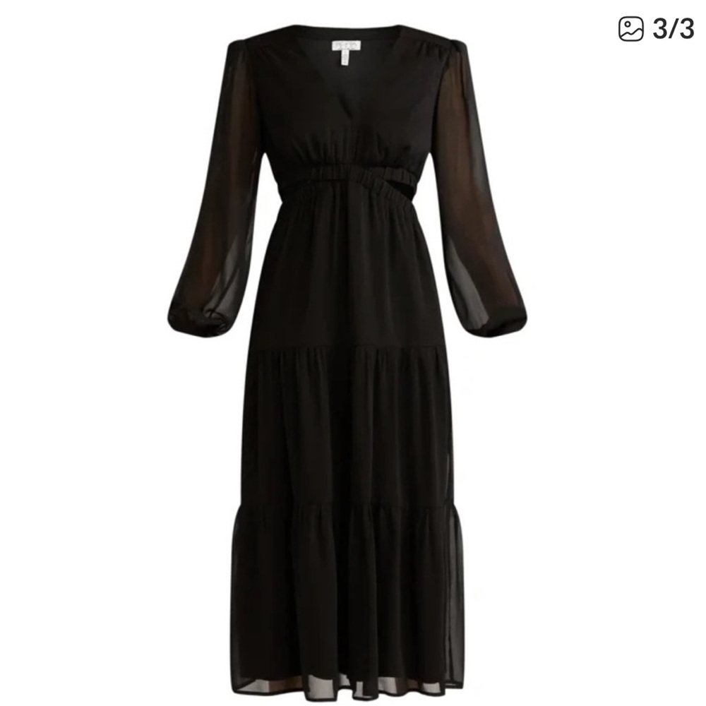 Sofia by Sofia Vergara Black Sheer‎ Sleeve Maxi Dress 3X - Picture 4 of 7